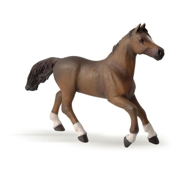 Anglo-Arab Mare Figurine - PAPO - HÄSTAR, FÖL OCH PONNYER - Interiör Brunt, svart och vitt