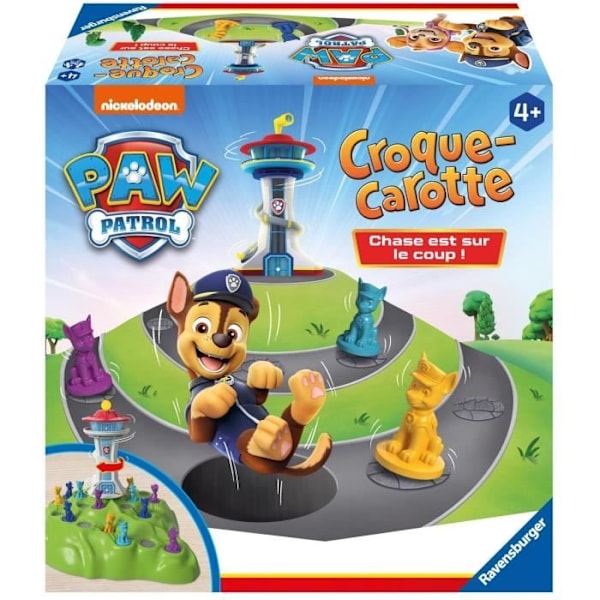 Croque Carotte Pat'Patrouille, Hauska kulku-peli, 4-vuotiaasta alkaen, 22385, Ranskankielinen versio, Ravensburger