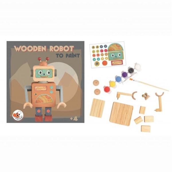 Egmont Toys - Trärobot att måla Beige