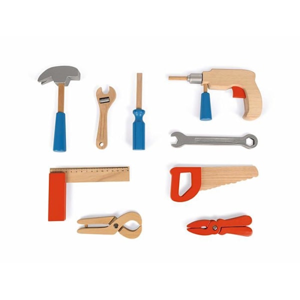 Brico'Kids verktygslåda - JANOD - Från 3 år - Rubberwood Beige
