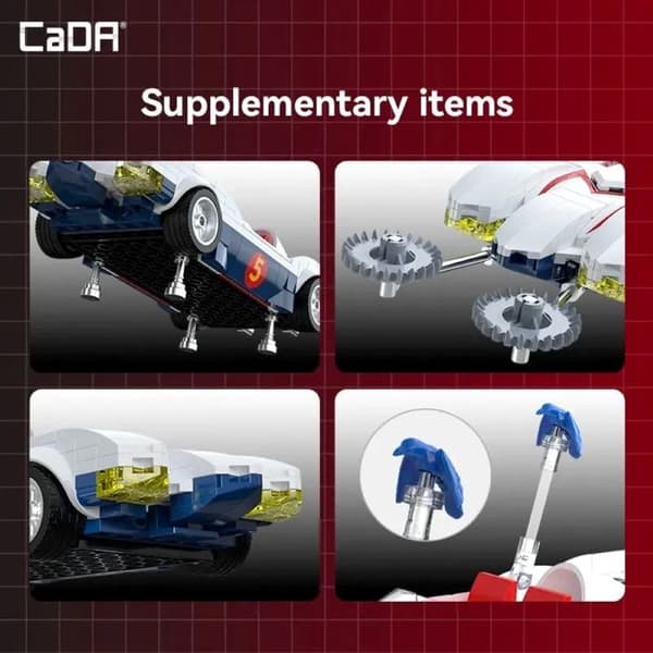 CaDA - Speed Racer Mach 5 Bil 294 dele - TOOPIZ Vit