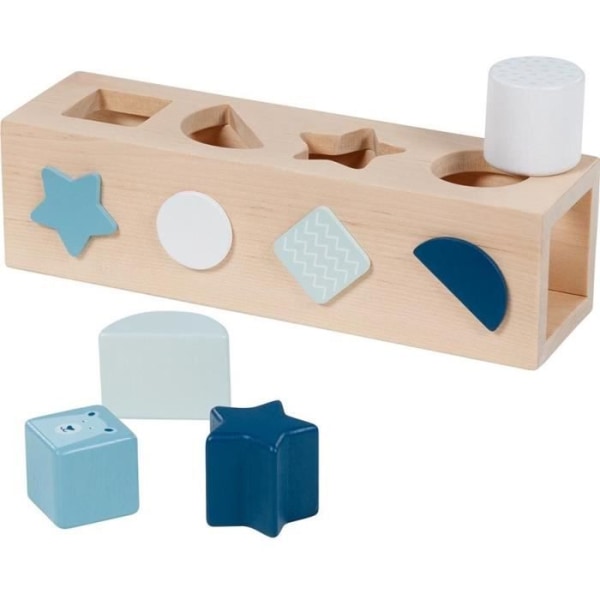 Goki Lifestyle Azur formlåda i trä - Leksak för tidig inlärning för barn från 12 månader och uppåt - Flerfärgad