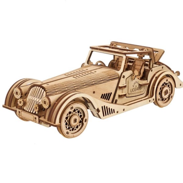 Puzzle 3D Ugears Mekaaniset mallit Urheiluauto Rapid Mouse Puu