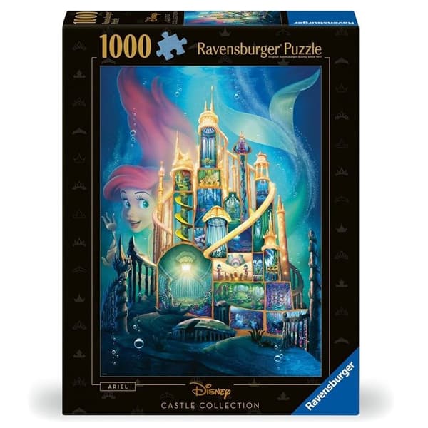 Pussel - RAVENSBURGER - Ariel - 1000 bitar - Disney-slott - Avkoppling och lugn