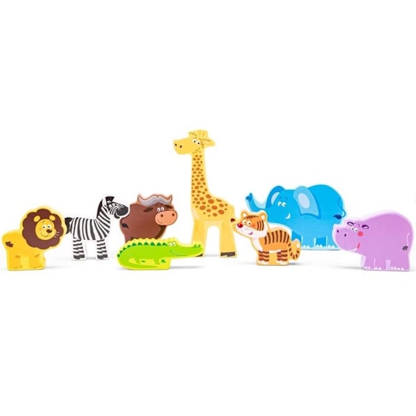 Nya klassiska leksaker - Safaridjur träfigurer Beige