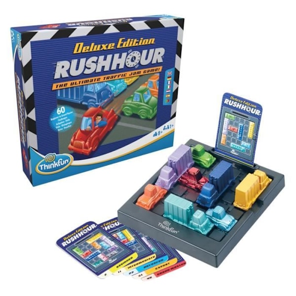 Rush Hour Deluxe - Ravensburger - Think Fun - 60 haastetta 5 tasolla - Sopii yli 8-vuotiaille Flerfärgad