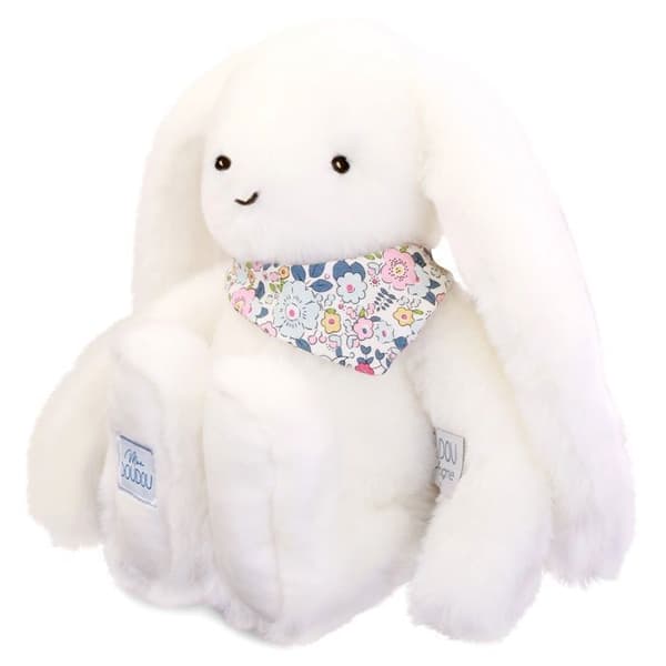Lapin Fleurette - Valkoinen 35 cm - DOUDOU ET COMPAGNIE - PEHMOSET/Doudous - Beige - Polyesteri Hvid