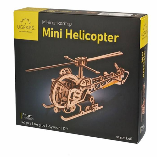 Trämodell: Minihelikopter