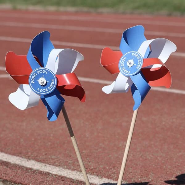 Vindmölle - Vilac - Paris 2024 - Trikolor - Träleksak - Båda kön. Vit