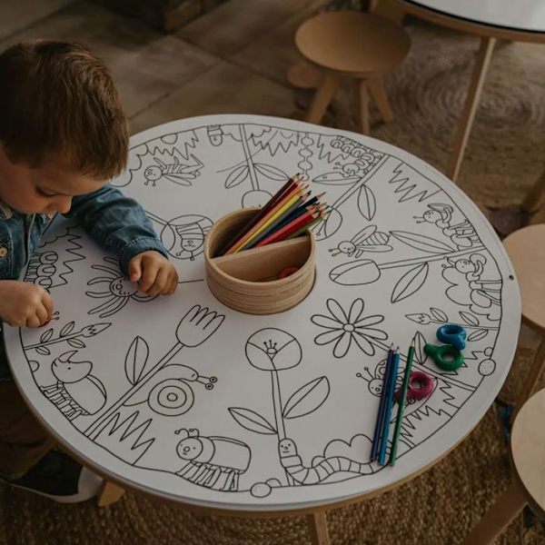 Omladdning av målarblad - Drawin’Kids - Små Vänner - 20 blad - 70cm - Tryckta i Frankrike Vit