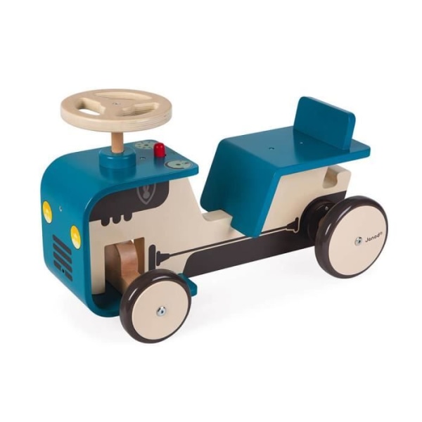 Traktorhållare - JANOD - Träleksak för barn i åldern 18 månader - 4 gummihjul