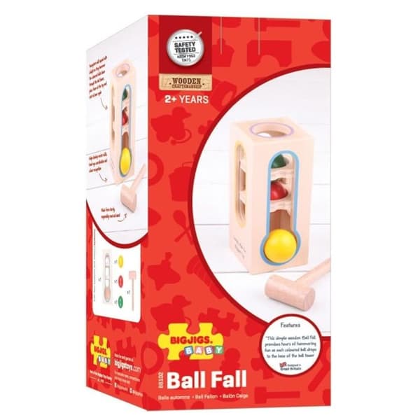 Børnetrælegetøj - Bigjigs Toys - Stabelbare boldtårne - Lyserød - Til børn fra 2 år beige