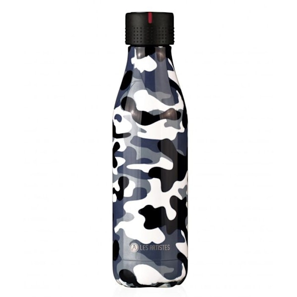 LES ARTISTES PARIS Isolerad flaska 50 cl Bottle'up Blue Army A-8162 Svart, grått och vitt