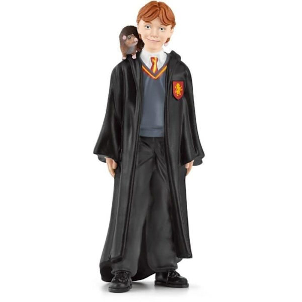 Ron ja Scabbers, hahmo Harry Potter® -universumista, 6-vuotiaille ja sitä vanhemmille lapsille, 4 x 2 x 10 cm - schleich 42634 WIZARDING WORLD Flerfärgad