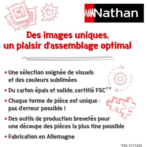 Nathan Die Pont du Gard - 1000 bitar Vit