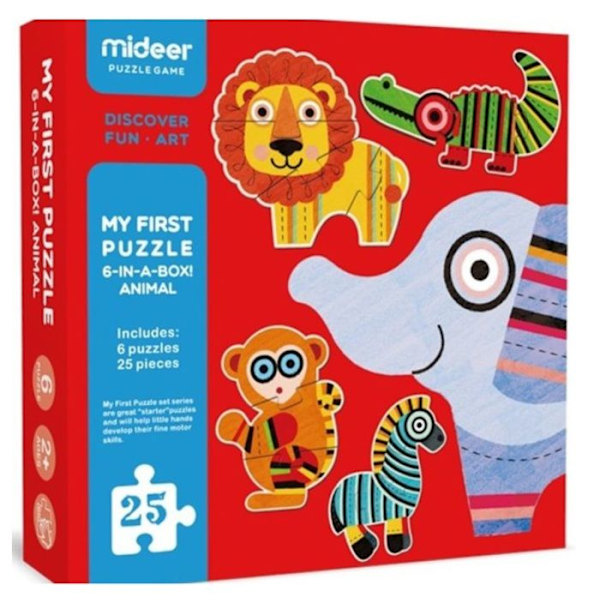 Puzzle Viidakkon eläimet - MIDEER - 25 palaa - 2-vuotiaille ja vanhemmille lapsille Flerfärgad