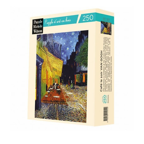 Handklippt träpussel - Van Gogh: Kaffe på kvällen - 250 bitar - MICHELE WILSON PUSSEL Flerfärgad