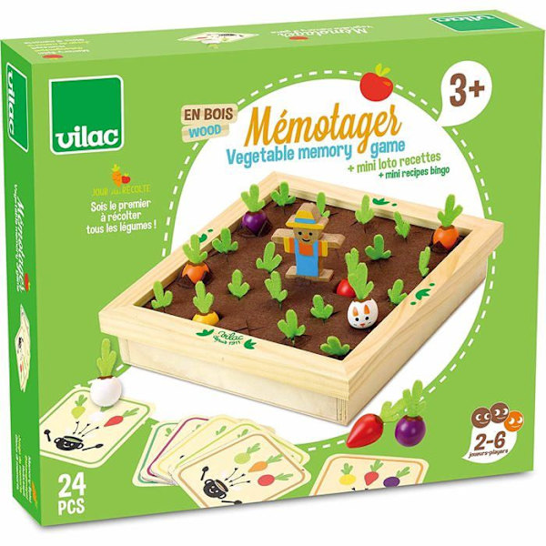 Muistipeli Sadonkorjuu - Vilac - Mémotager - Lapsi - Punainen - 3 vuotta ja enemmän Röd