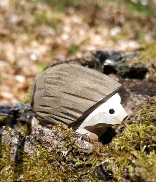 Wudimals - Figurine pindsvin - K-PLAY kastanj