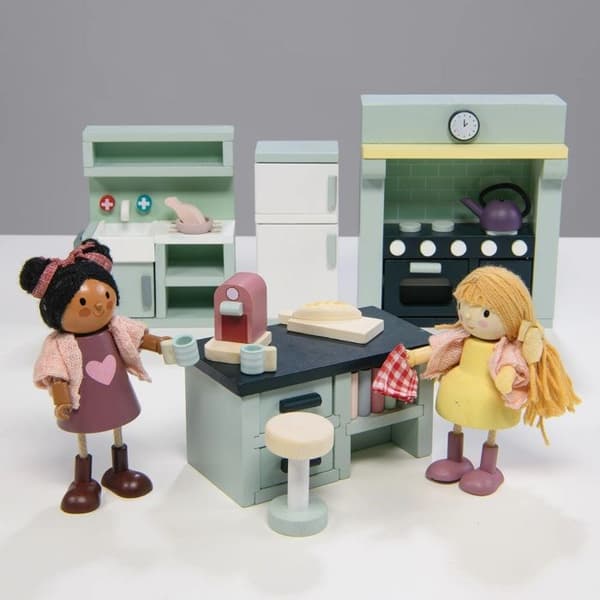 Tender Leaf Toys dockskåp kök junior 22 delar Vit