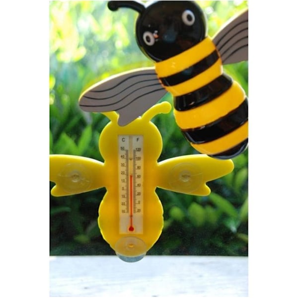 Termometer - Getingtermometer - Gul - Plast - 22,2 x 3 x 19,5 cm - Sugkoppar Gul