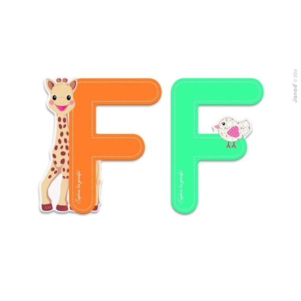 Janod - Bokstaven F Sophie the Giraffe - JURATOYS Orange