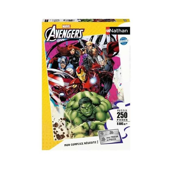 Nathan puslespil 250 p Les Avengers i aktion / Marvel Avengers Vit