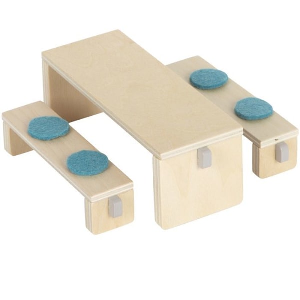 Dockhusmöbler - Liten fotsällskap - Kök - 11 stycken - Beige - Att montera själv Beige