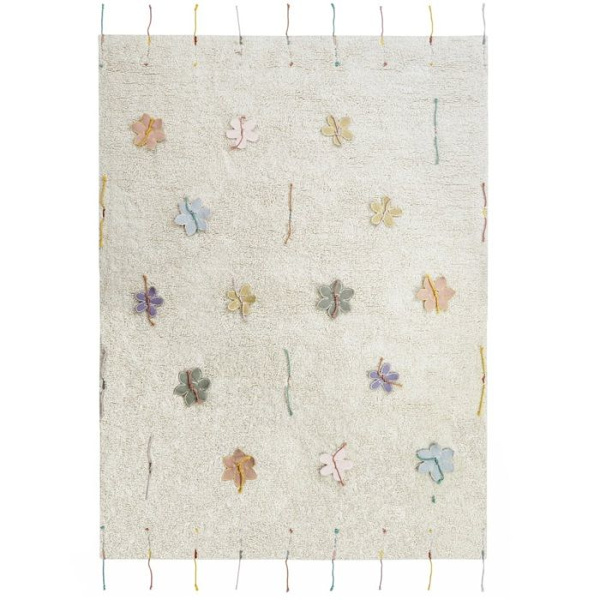 Lorena Canals - Wildflowers tvättbar lekmatta Beige
