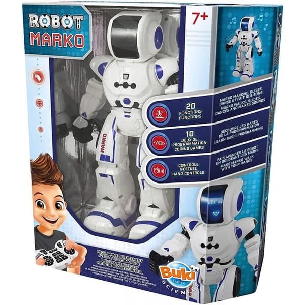 Buki Frankrig - Robot Marko Vit, blå och svart