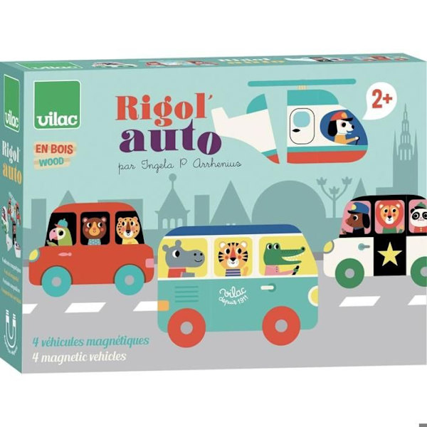 'Rigol' Auto kuvitetut Ingela P. Arrhenius valkoinen