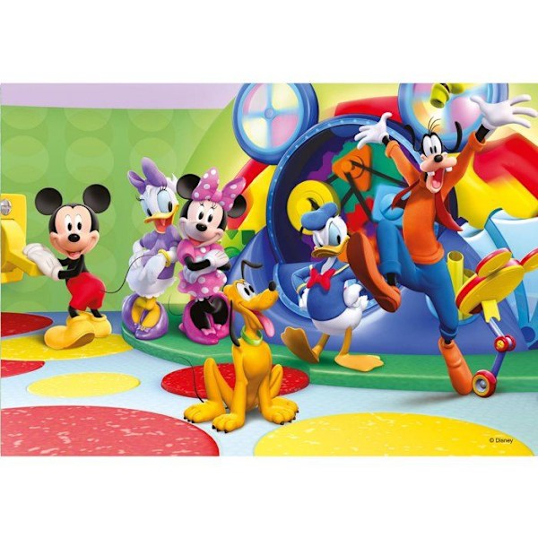 Pussel 2 x 12 bitar: Mickey, Minnie och deras vänner Flerfärgad