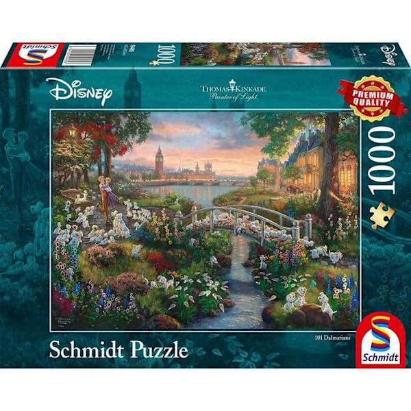 Pussel med 1000 bitar: Disney, de 101 dalmatinerna Flerfärgad