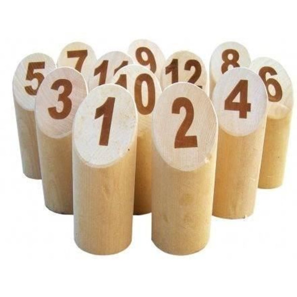 Mölkky bowlingspel - TAKTIK - Lyxversion - Massivt trä - Blandat - Från 7 år Beige