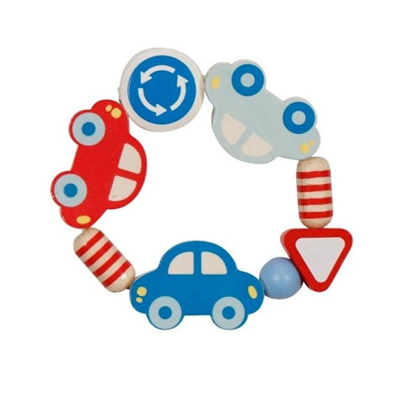Goki Silent Rattle Cars Elastic