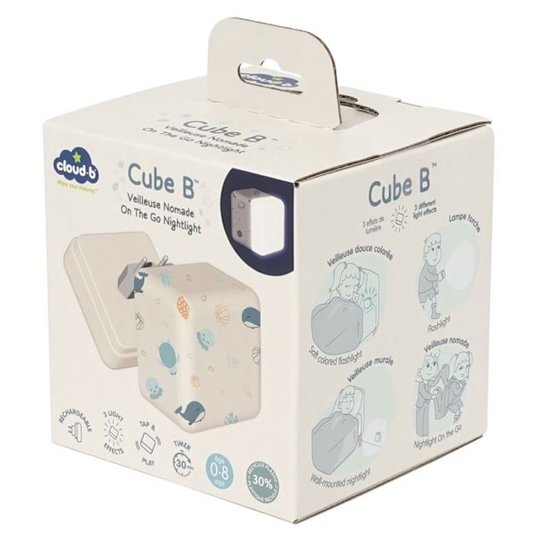 Cloud b - Bärbar nattlampa Rymd - BTL DIFFUSION Vit