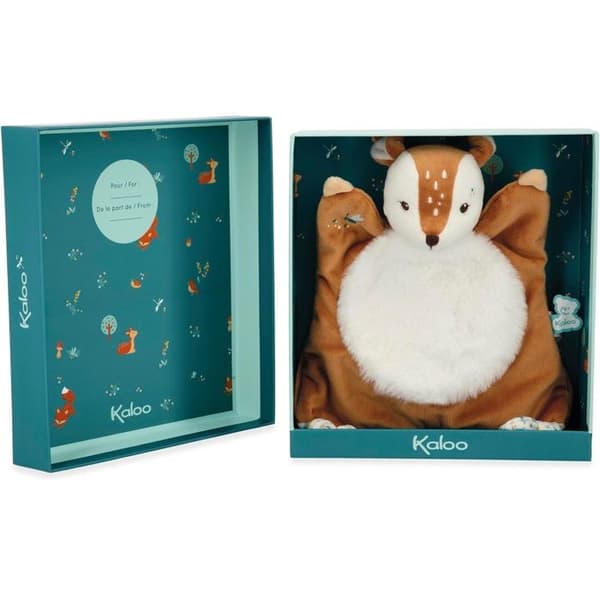 Doudou Carre Faon - Nathan - KALOO - PELUSHER/Doudous - Brun brun