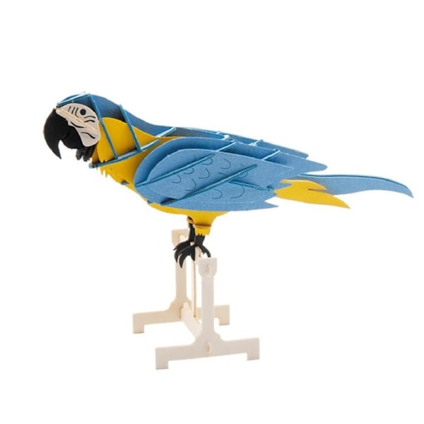 Fridolin - Pappersmodell 3D Papegoja Blå