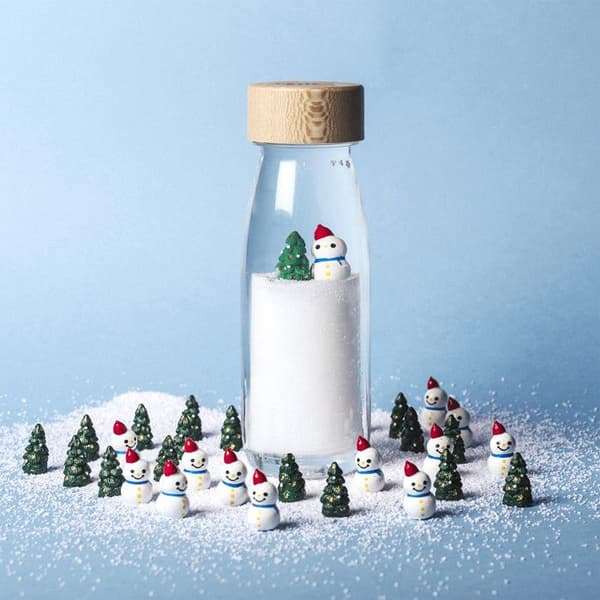 Petit Boum | Sensorisk flaska move Winter Hiver - Vit - 14 x 4 cm Vit