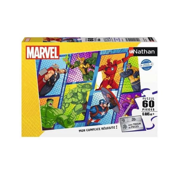 Nathan puslespil 60 p Avengers mod de onde / Marvel Avengers Vit