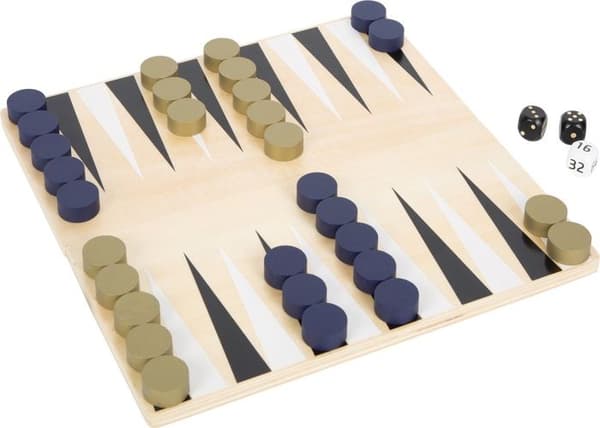 Lille fodselskab - Chess and Backgammon Gold Edition - LEGLER beige