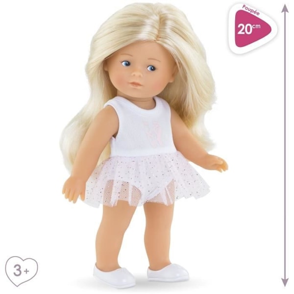 Minidocka - COROLLE - Rosy Ballerinabox - 20 cm - vaniljdoft - från 3 år Rosa, Vit