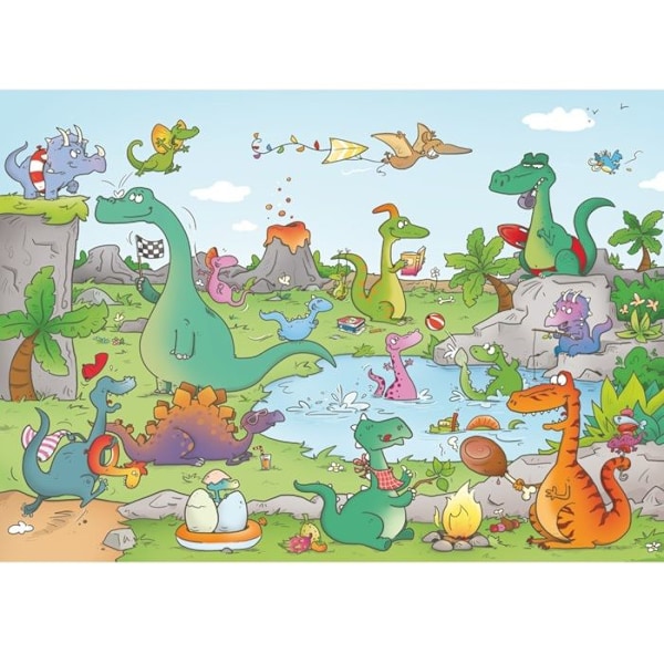 Puzzle Michèle Wilson - Dinosaurus Laure Cacouault - WILSON LEIKIT Flerfärgad