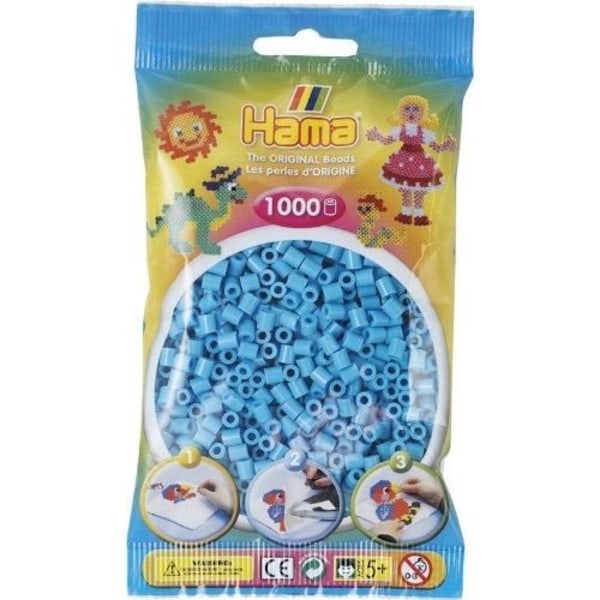 HAMA - 207-49 - Kreativ fritid - Midi-påse - 1000 Azure pärlor Azurblå