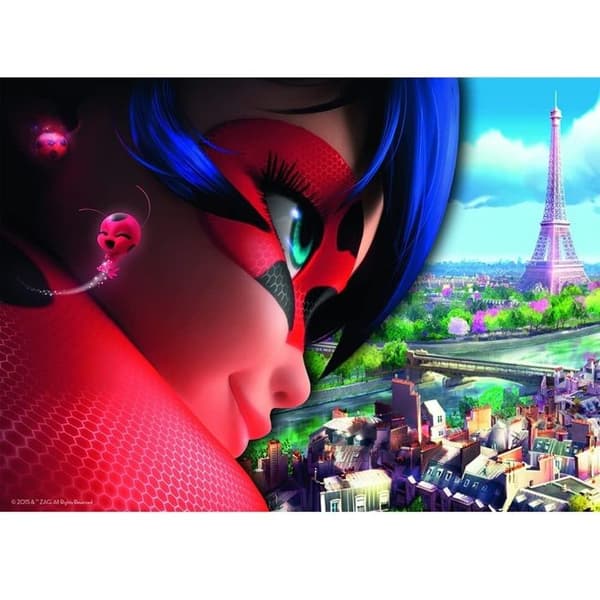 Puslespil barn - RAVENSBURGER - Miraculous LadyBug - 60 brikker - Brikskiller - 36 x 26 cm