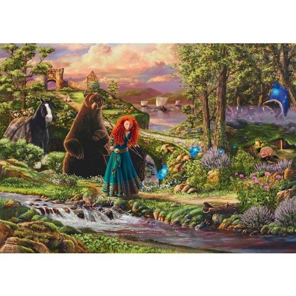 Pussel 1000 bitar - SCHMIDT - Disney Modig - Merida - Flerfärgad - Hög kvalitet Flerfärgad