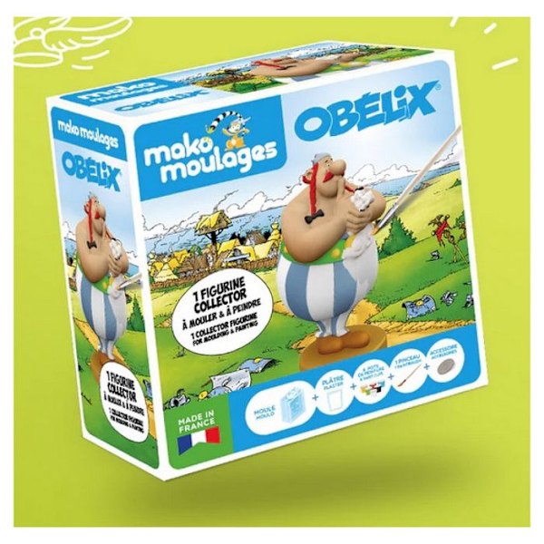 Mako Moulages - Obelix ja Idefix - Keräilyfiguuri - Laadukas kipsi - Lapset alkaen 5-vuotiaita Sininen