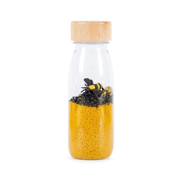 Petit Boum | Sensorisk flaske Lyd Bier - Gul - 14 x 4 cm Gul