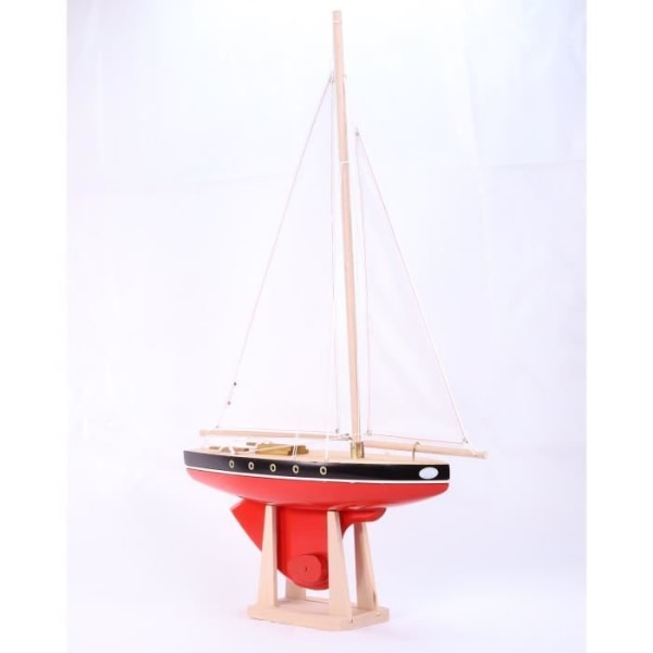 Miniatyr marin segelbåt Le Tirot röd 40cm - Maison Tirot