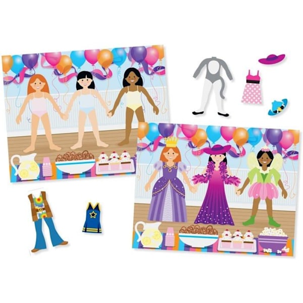 Melissa & Doug Uudelleenkäytettävien Tarrojen Joukko - Muoti Vaaleanpunainen